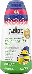 Zarbee's Children's Nighttime Cough Syrup + Mucus With Chamomile 4 fl oz