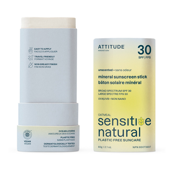 Actitud sensible a la solaño natural spf 30 2.1oz