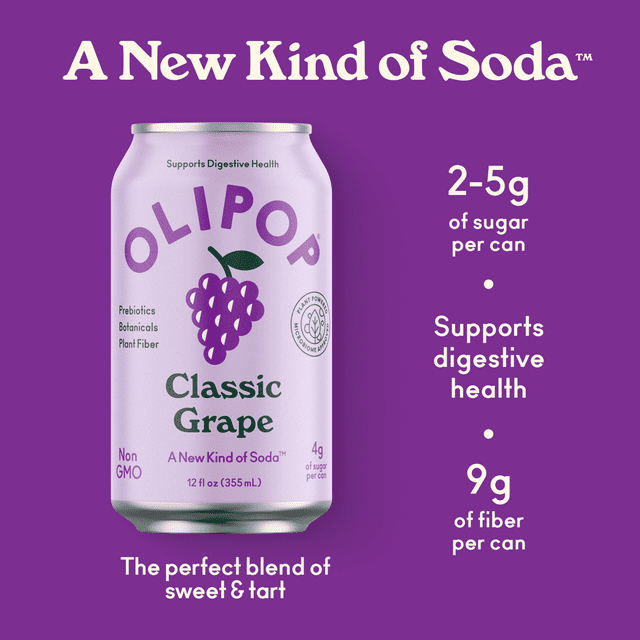 Olipop Classic Grape 12 Oz