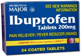 Major Ibuprofen 200Mg Tablets 24ct