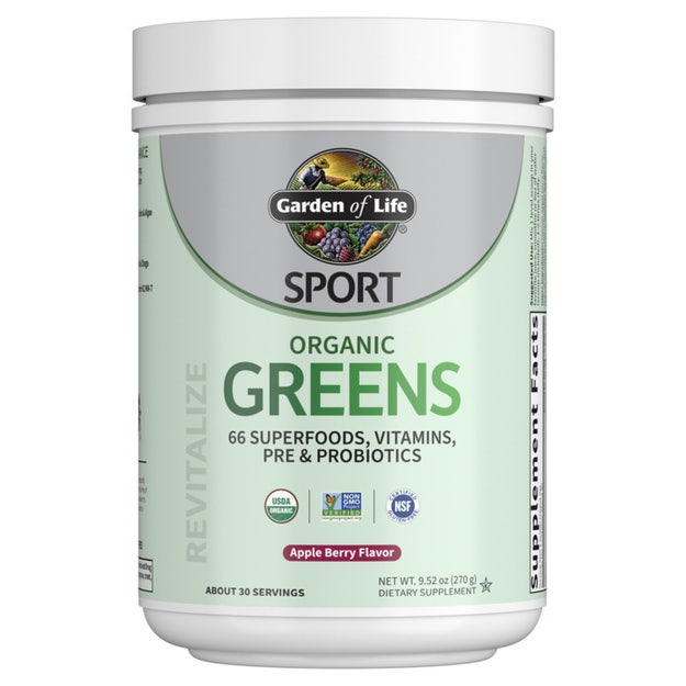 Garden of Life Greens Superfood Apple Sabor de bayas en polvo 8.99 oz