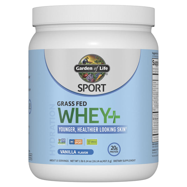 Garden Of Life Sport Grass Fed Whey+ Protein Vanilla 15.87oz