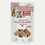 Rethink Pet Munchu Bone Bites Beef Chicken 100% Natural