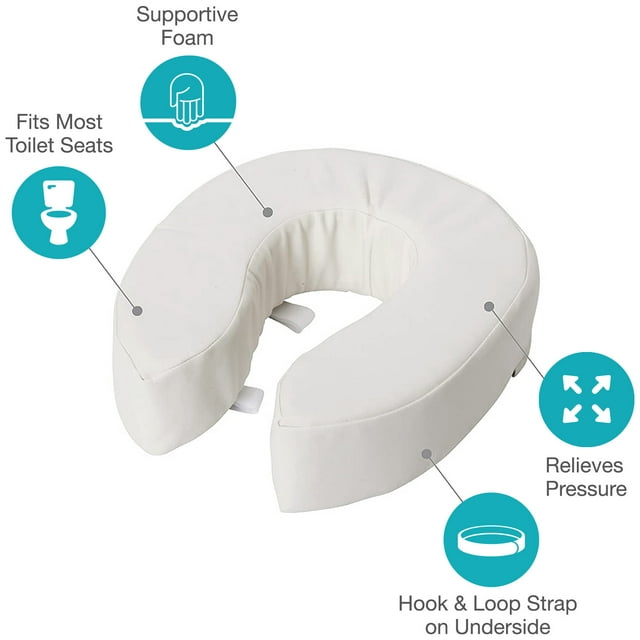 Duromed Vinyl Cushion Toilet Seat 4In