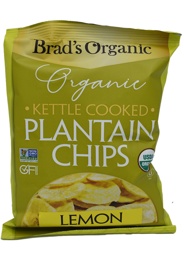 Chips de plátano orgánico de Brad limón 1.5oz