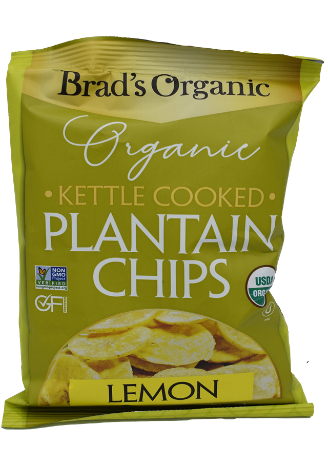 Chips de plátano orgánico de Brad limón 1.5oz