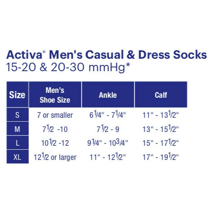 Activa Men's Patterned Casual Socks 15-20 mm Hg Lite Support MODEL: H24