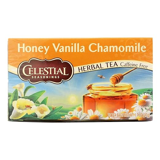 Condimentos celestiales miel vainilla chamomille bolsas de té 20ct