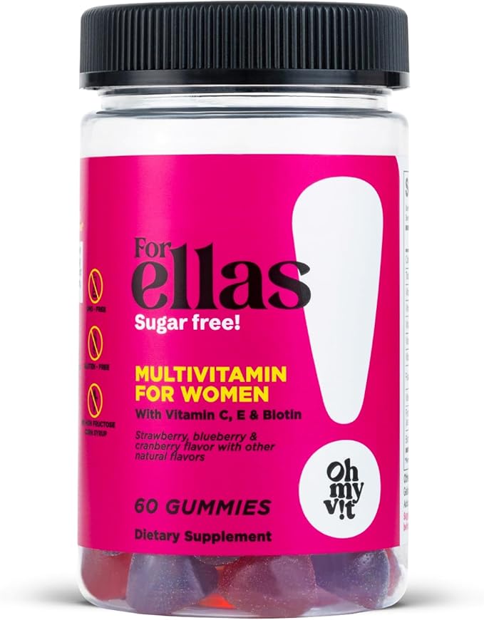 Oh mi vit multivitamin para mujeres gomitas de azúcar sin azúcar 60ct