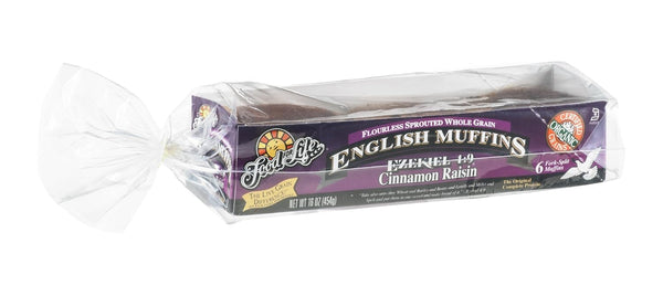 Food For Life English Muffin Ezekiel Cinnamon Raisin Organic 6ct 16oz