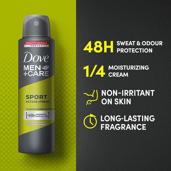 Dove Men+Care Sport Antiperspirant Deodorant 150ml