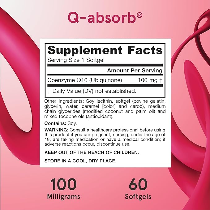 Jarrow Formulas Q-absorb Co-Q10 100 mg 60 Softgels