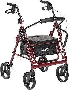 Drive Medical Duet Dual Function Transport Wheelchair Rollator Rolling Walker