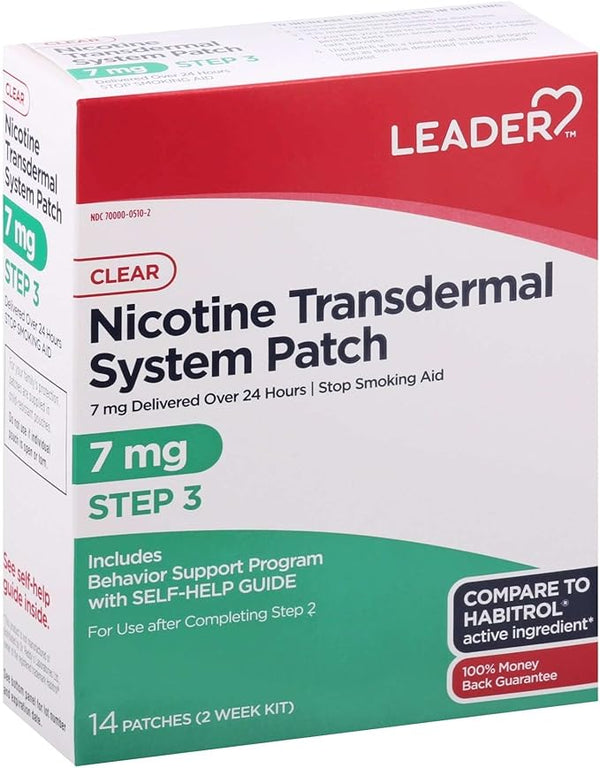 Leader Step 3 7mg Nicotine Transdermal Patches 14 ct