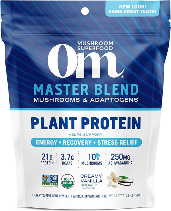 Om Master Blend Plant Protein Vanilla 18.27oz