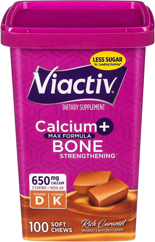 Viactiv, Calcium Plus D, Soft Chews, Caramel - 100 soft chews