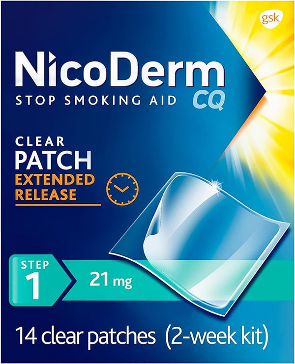 NicoDerm CQ 21mg Clear Nicotine Patches 14 ct