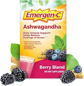 Emergen-C Ashwagandha Berry Blend Packs 18ct