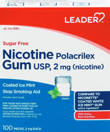 Leader Nicotine Sugar Free Gum 2mg 100ct