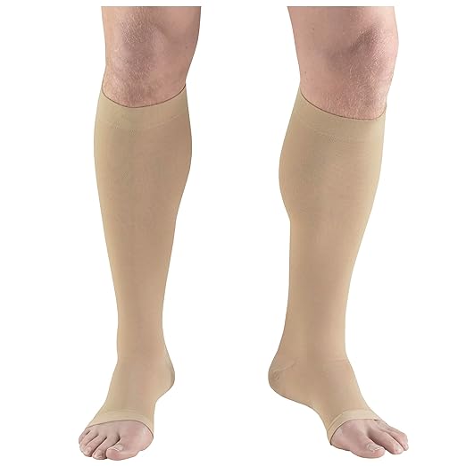 Activa Anti embolia rodilla altas dedo abierto 18 mmhg beige