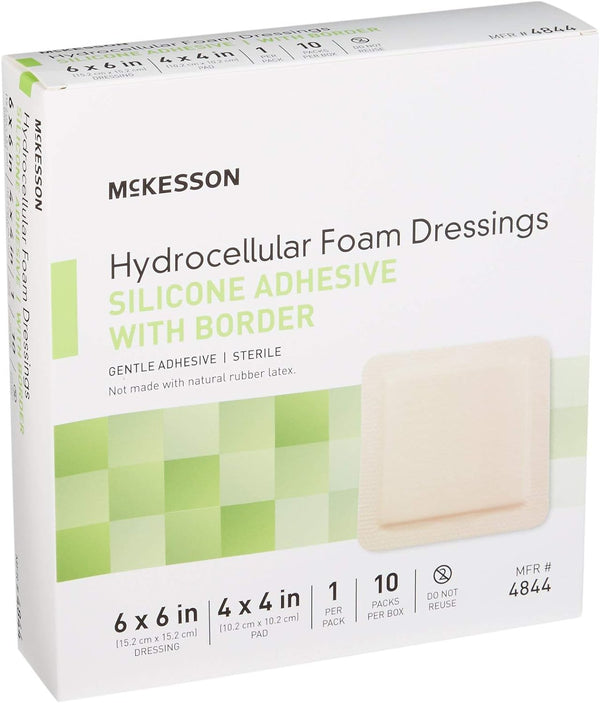 Mckesson Hydrocellular Foam Dressing 6x6" 10ct 4864