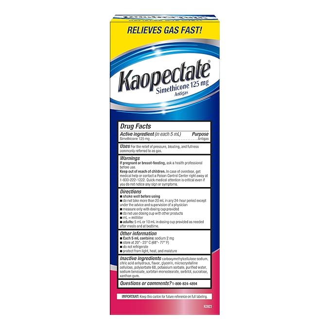 Kaopectate Extra Strength Gas Relief Liquid Berry 8oz