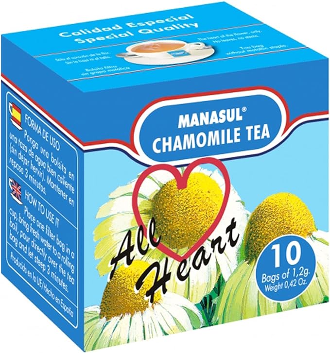 Bolsas de té de manzanilla Manasul 10ct