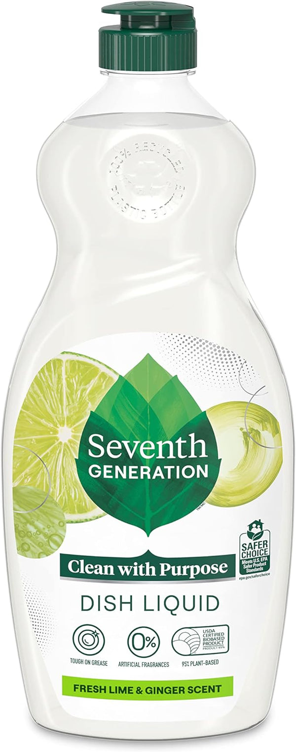 Seventh Generation Natural Dish Soap Fresh Lime 19Oz