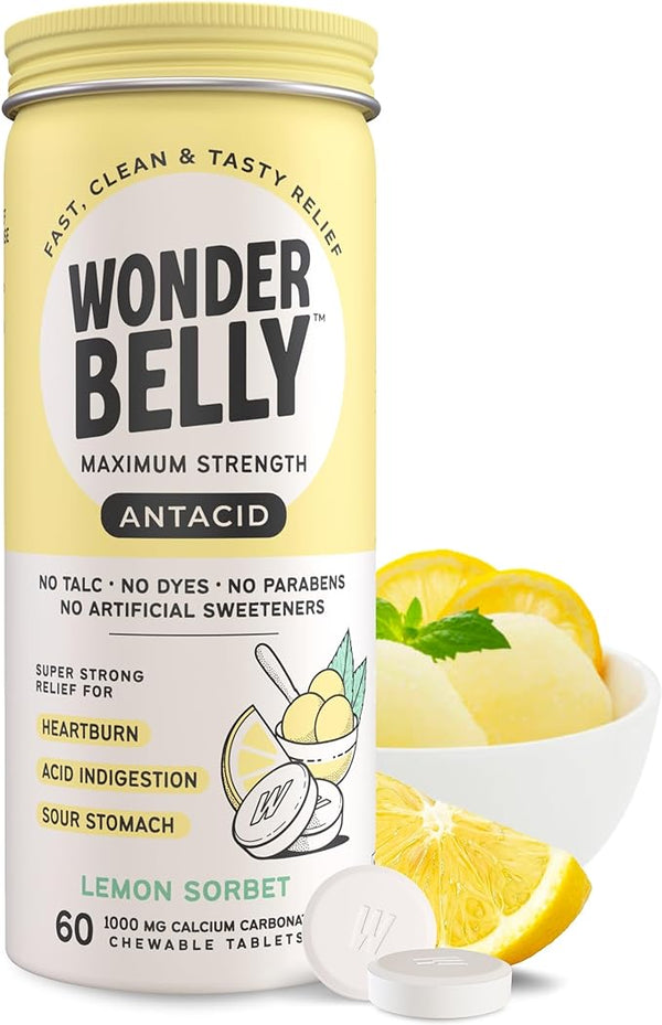 Wonder Belly Antacid Lemon Chewables 60ct