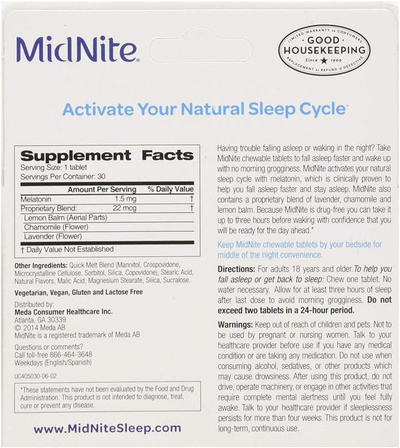 Ayuda para dormir Midnite Natural 30ct