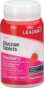 Leader Glucose Raspberry Tablets 50ct