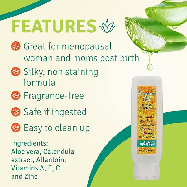 Aloe Life Personal Gel Lubricant 4 oz