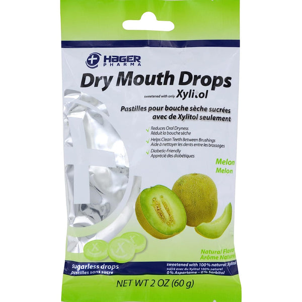 HAGER DRY MOUTH DROPS MELON 2 Oz
