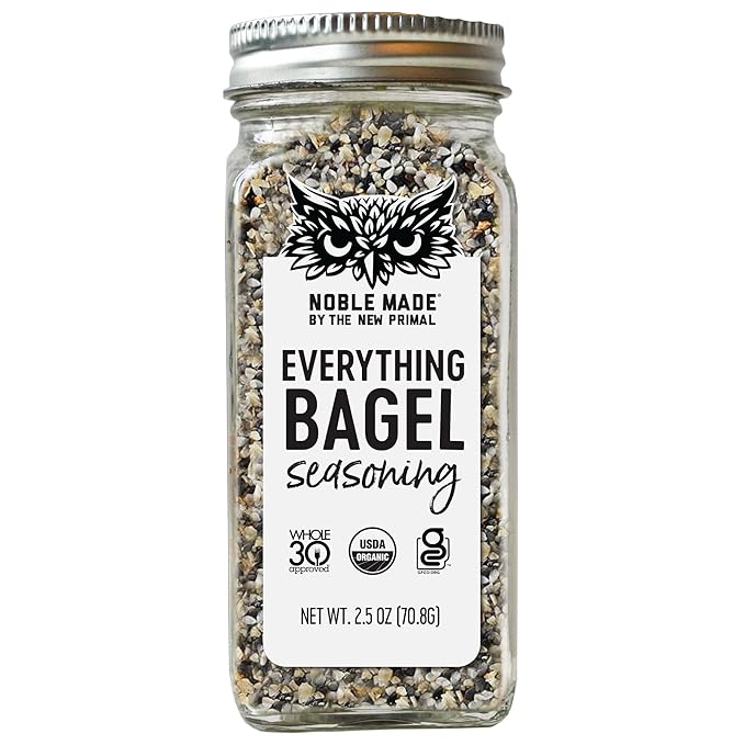 Noble hecho orgánico todo bagel condimento 2.5 oz