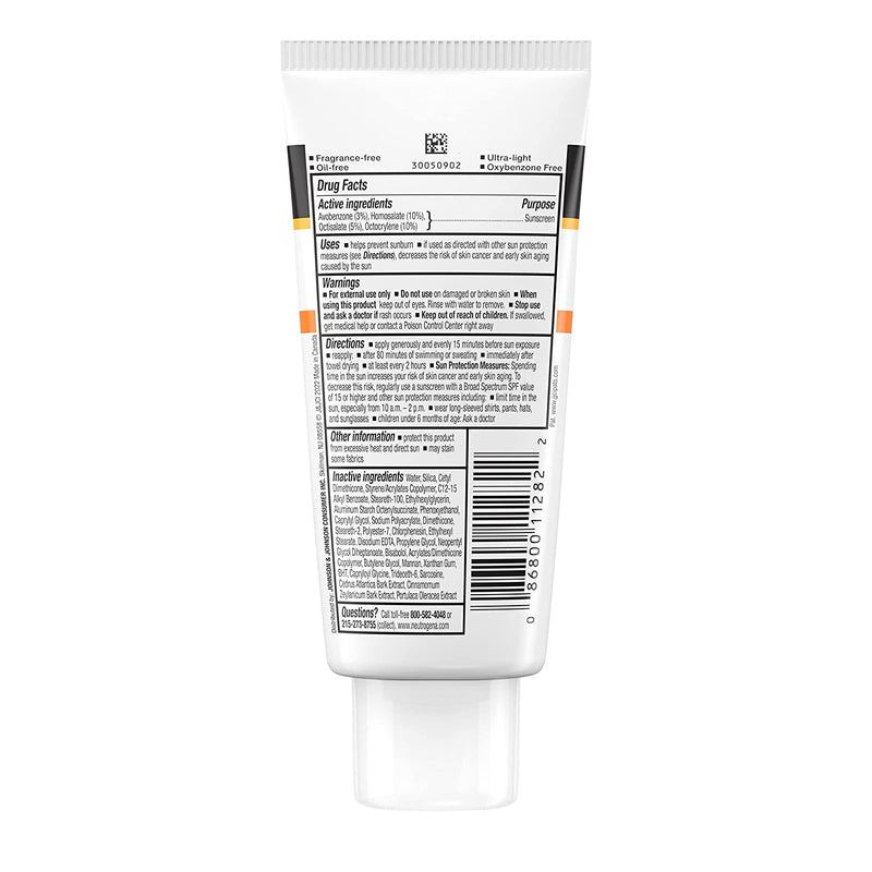 Neutrogena Clear Face SPF 50 sin aceite 3 oz