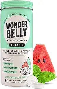Wonder Belly Antacid Watermelon Chewables 60ct