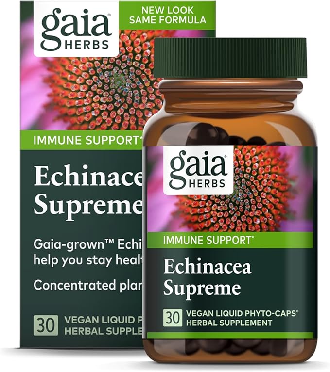 Gaia Herbs Echinacea Supreme 30 Vegan Capsules