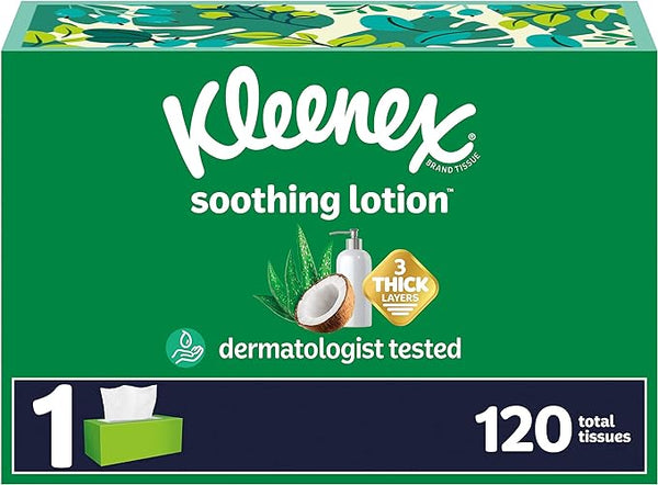 Kleenex Soothing Lotion Facial Tissues with Coconut Oil 120ct