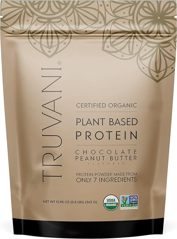 Truvani Plant Based Protein Chocolate Peanut Butter 12.88Oz