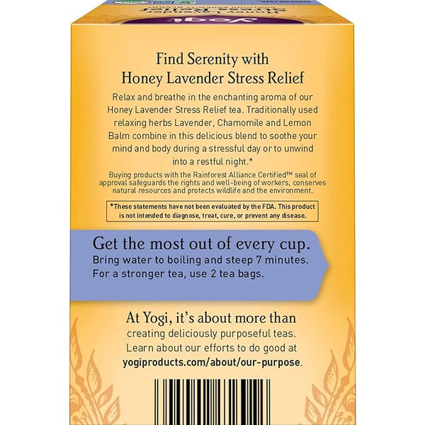 Yogi Honey Honey Lavender Stress Relief 16 Tea Bags