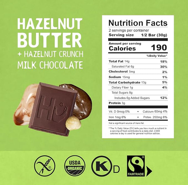 Hu Hazelnut Butter Milk Chocolate 2.1oz