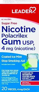 Leader Nicotine Sugar Free Gum 4mg 20ct