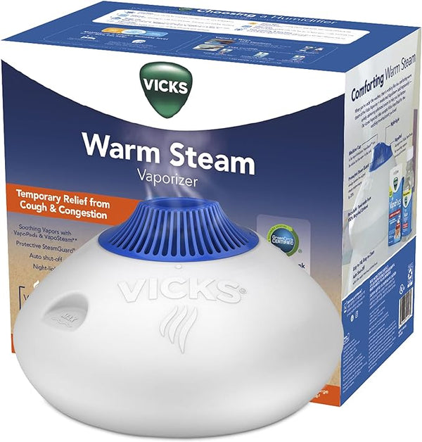 Vicks Warm Steam Vaporizer With Night Light 1.5Gal.