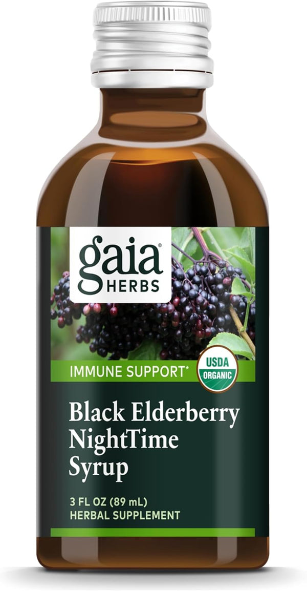 Gaia Herbs Black Elderberry NightTime Syrup