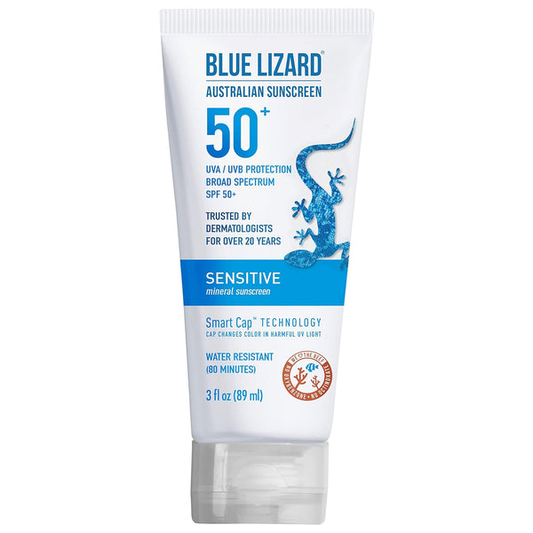 Blue Lizard SENSITIVE Mineral Sunscreen with Zinc Oxide SPF 50+ 3oz