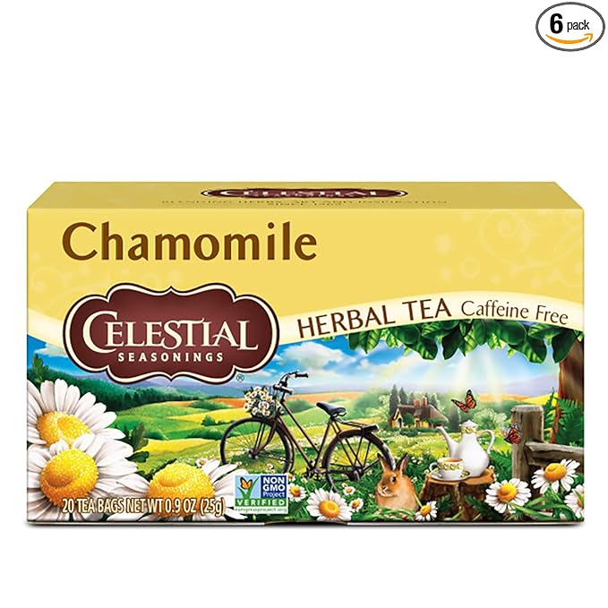 Celestiales condimentos bolsas de té de manzanilla 20ct