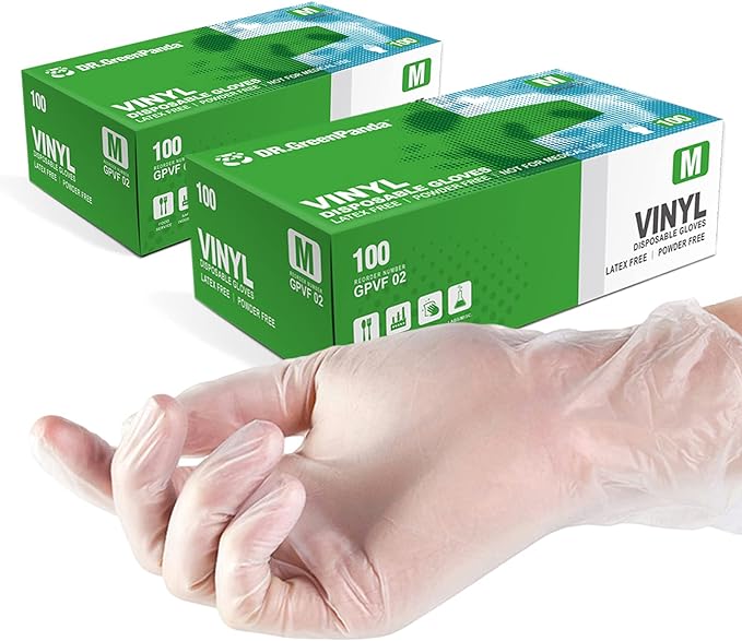 Dr.Greenpanda Vinyl Gloves 100ct