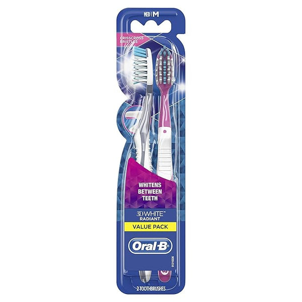 Oral B Radiant 3D White Tootbrush 2 Pack