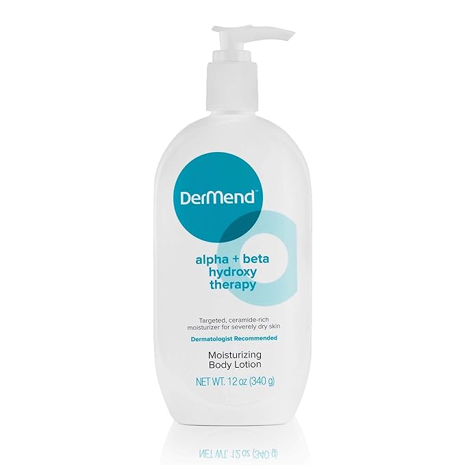 DerMend Alpha + Beta Hydroxy Moisturizer Glycolic Acid Lotion 12Oz