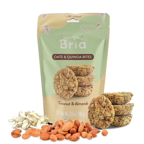 Bria Snacks Puffed Quinoa and Oats Crisps 3.5 Ounces